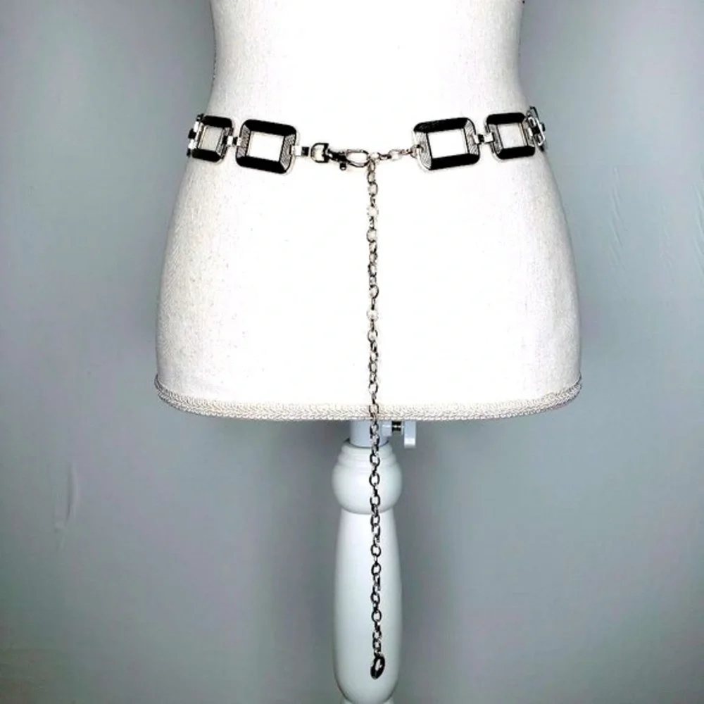 New‎ Silver Rectangle Chain Link Dressy Accessory Belt